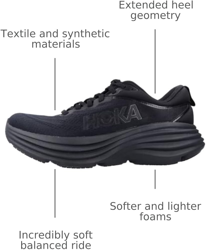 HOKA ONE ONE Bondi 6. 24.5 ブラック HOKA ONE ONE Bondi 6 'Black' 1019269-BBLC